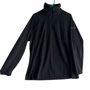 Columbia Black Quarter Zip Fleece Pullover 1X – Lightweight Shaped Fit